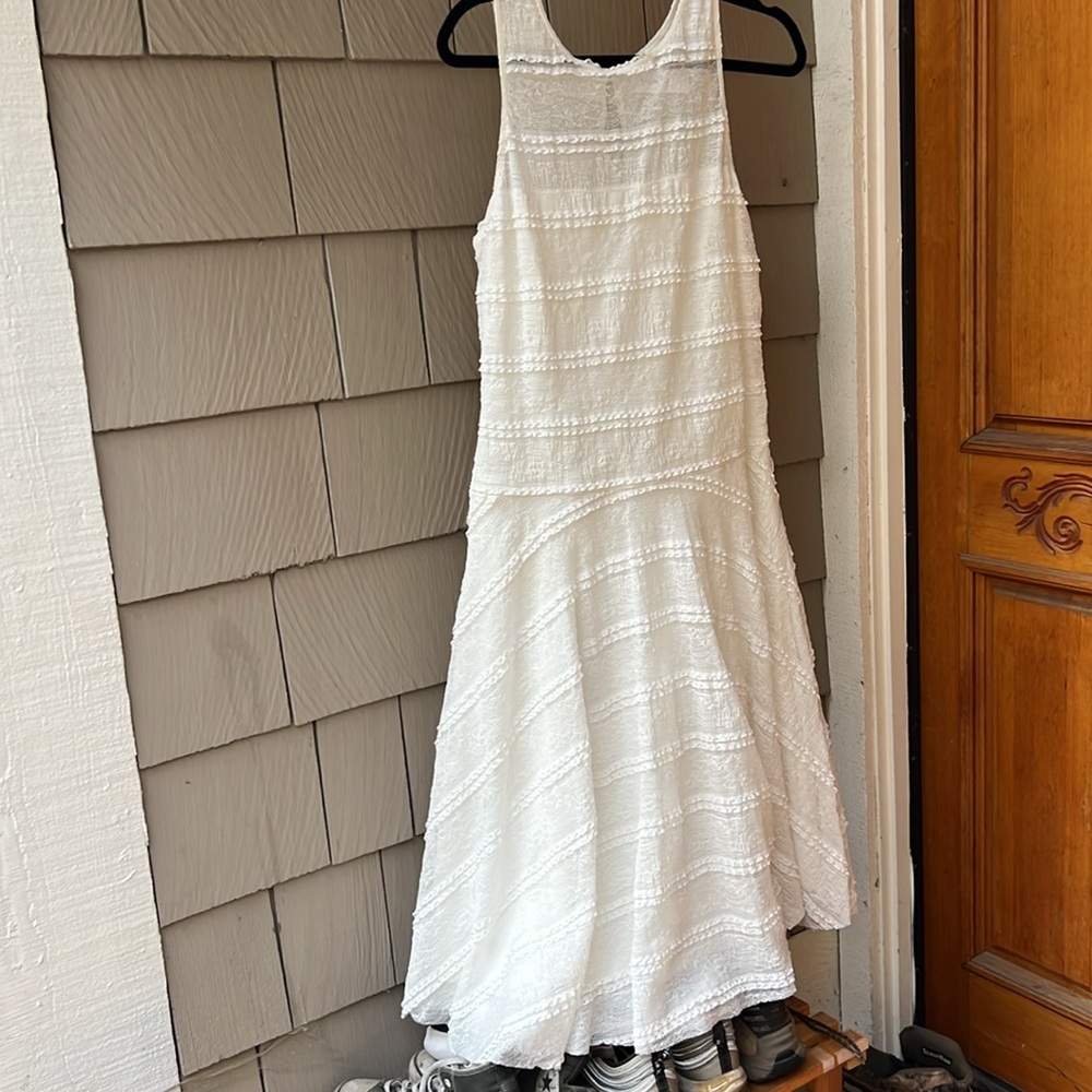 Sangria White Lace Sleeveless dress fully lined size 12 - Picture 7 of 14